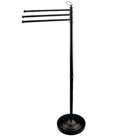 Kingston Brass CC2020 Vintage Pedestal Towel Bar, Matte Black CC2020